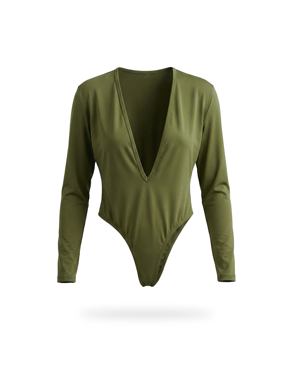 Body Escote Profundo Verde