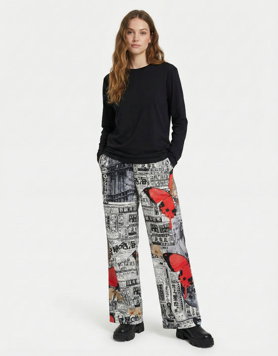 Pantalón Estampado Mariposas