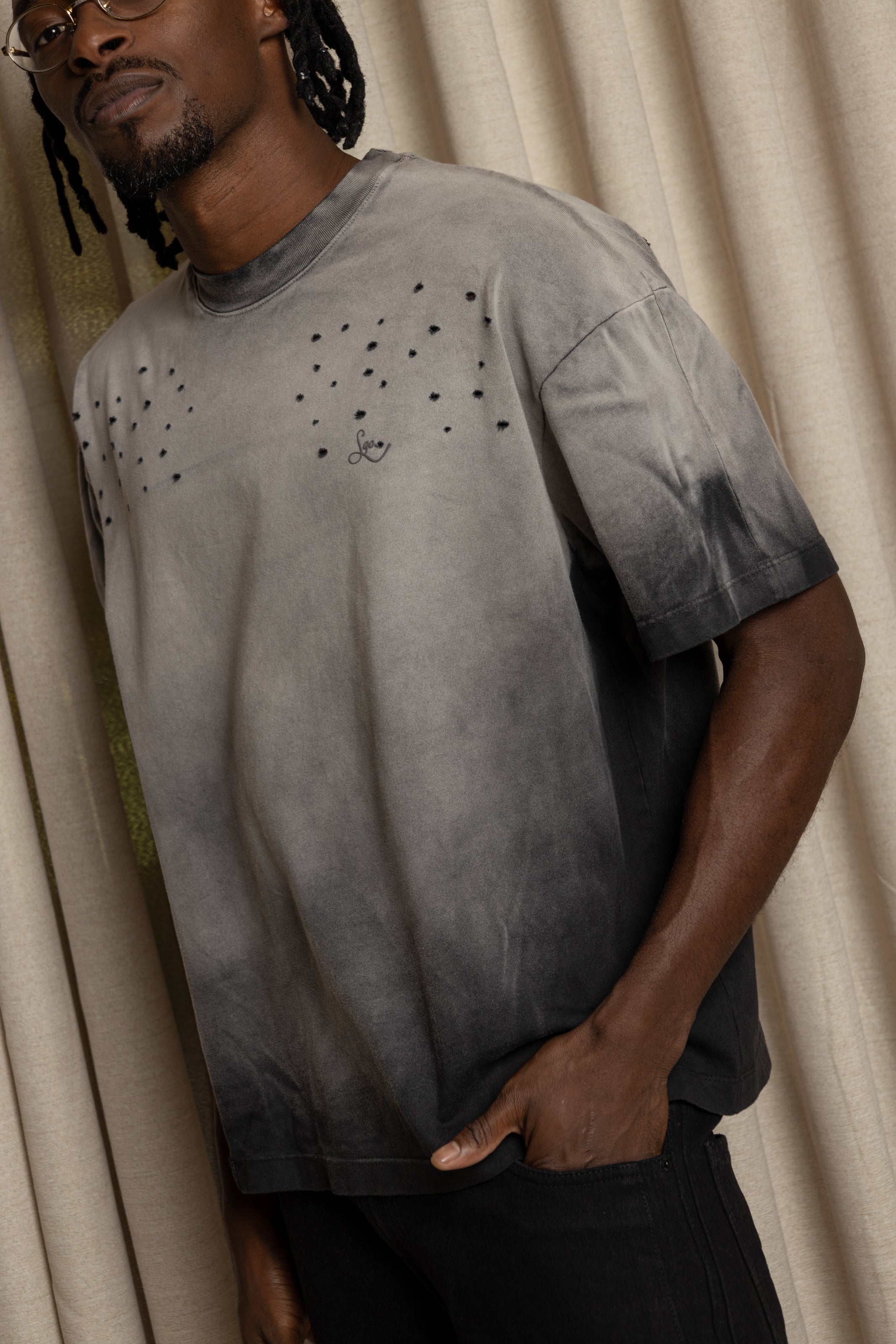 Oversized Trust Me Efecto Lavado-Gris