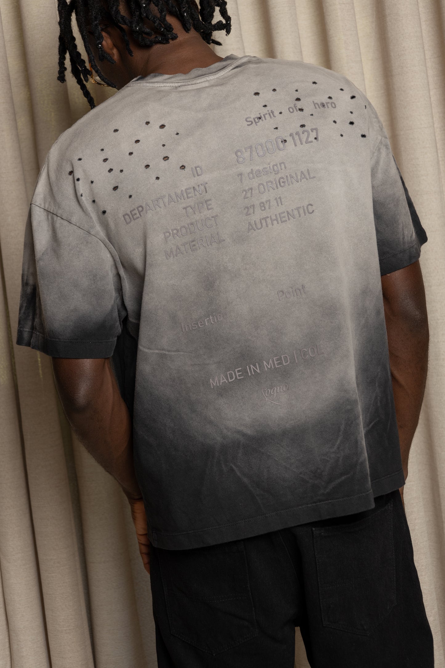 Oversized Trust Me Efecto Lavado-Gris