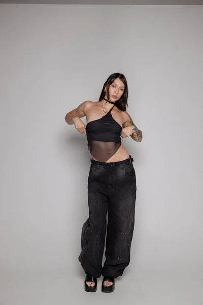 Baggy Courage Negro Taches UNISEX