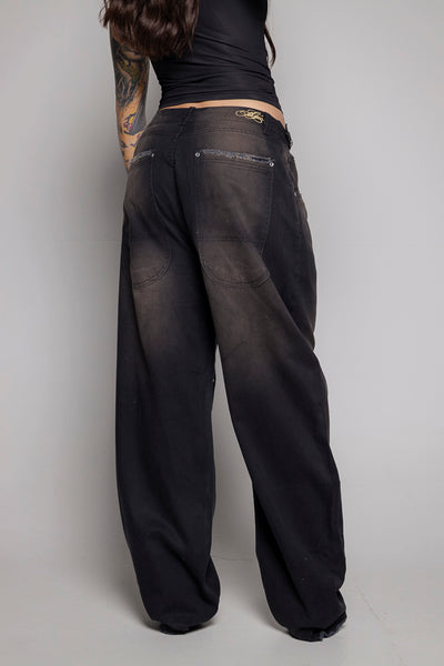 Baggy Courage Negro Desgastes/Estrella UNISEX
