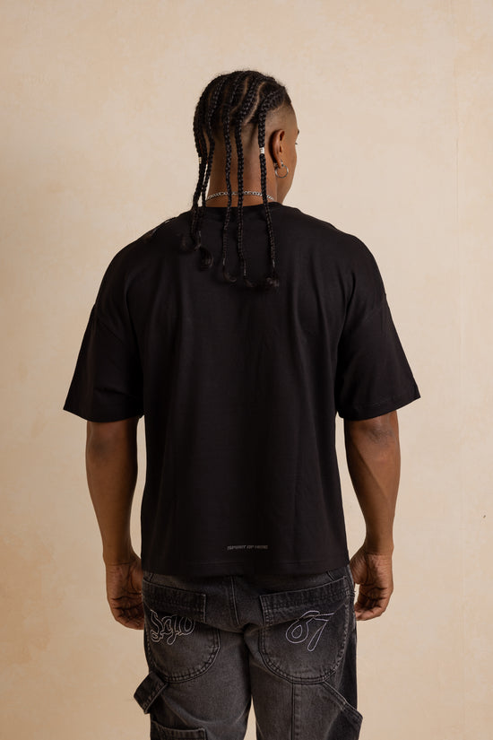 Oversized Victorian Boxy Fit Lyric- Negra