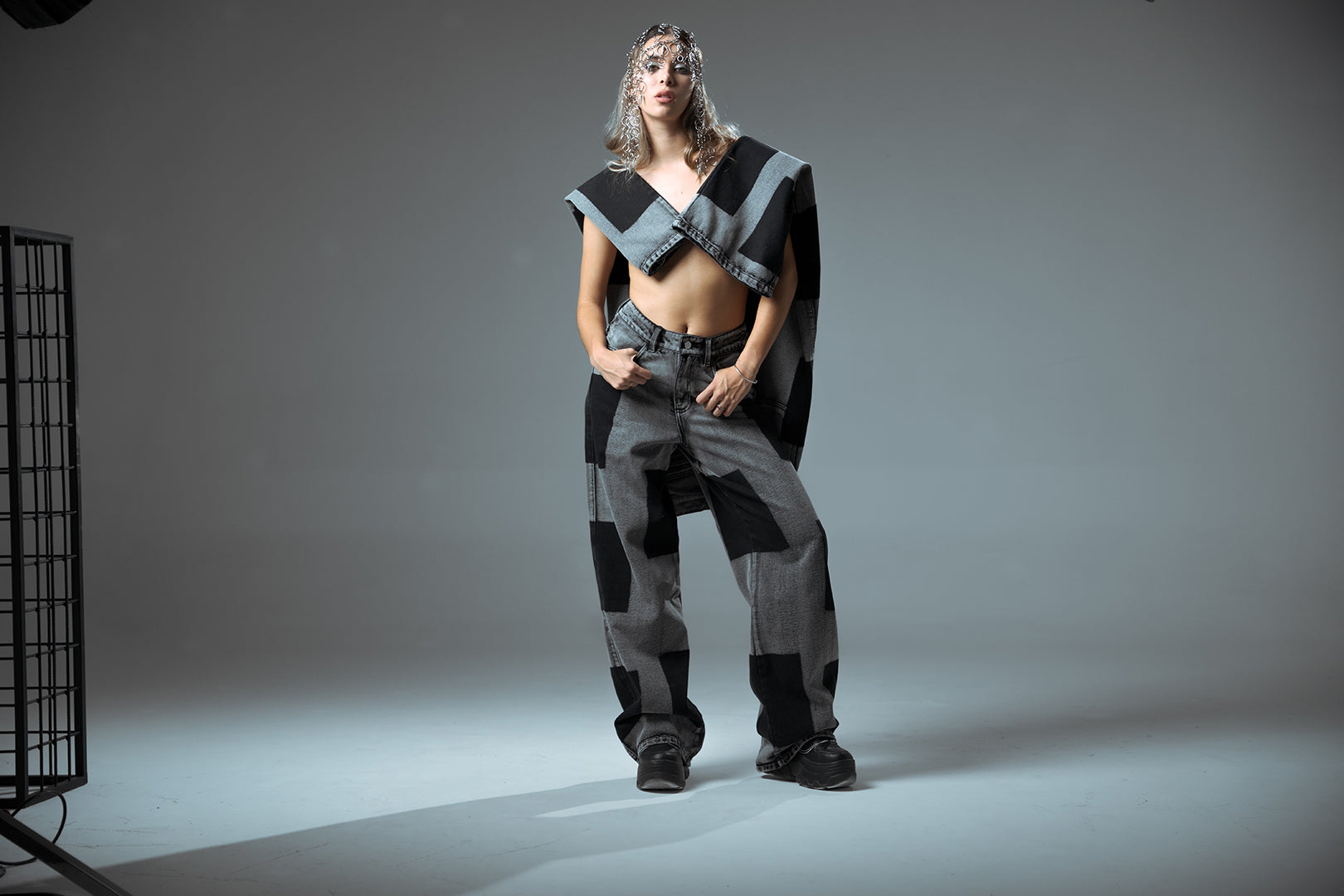 Pantalón Cuadros Negro