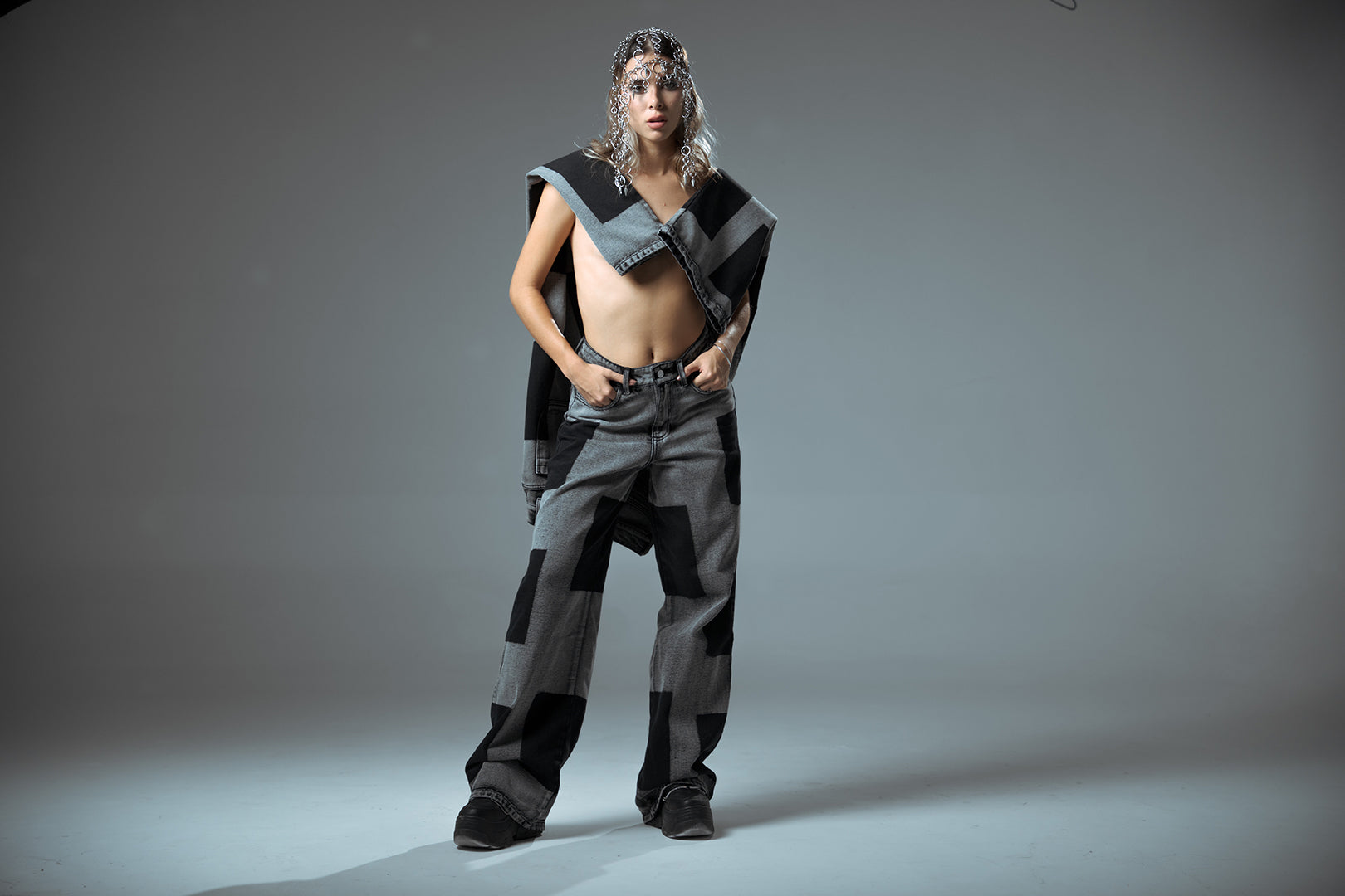 Pantalón Cuadros Negro