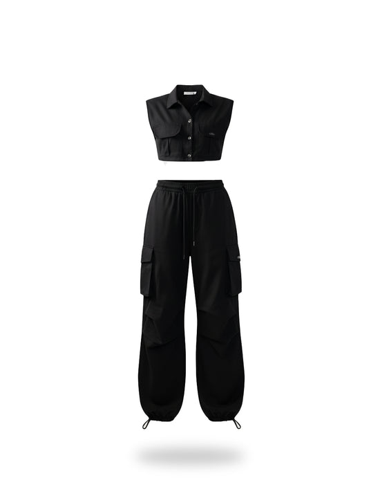 Set Chaleco Y Pantalon Negro