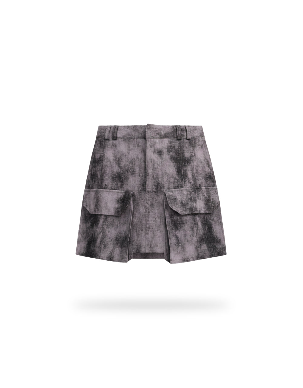 Falda  Manchada Morado Con Negro