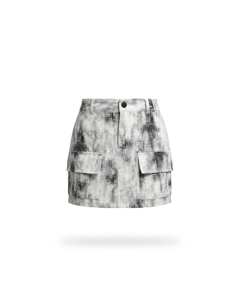 Falda Manchada Blanco Con Negro