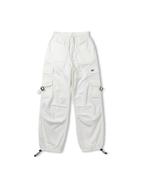 Pantalon Resortado Bota Blanco