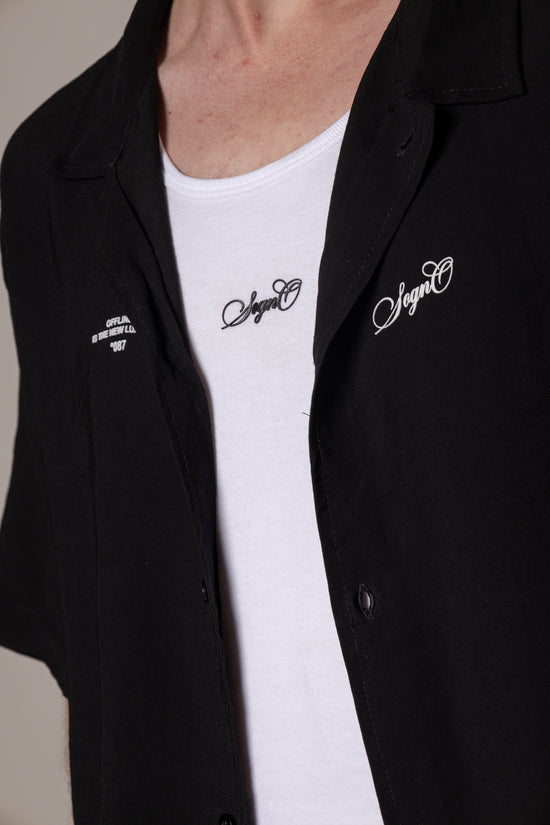 Camisa Boxy Fit The Art-Negra