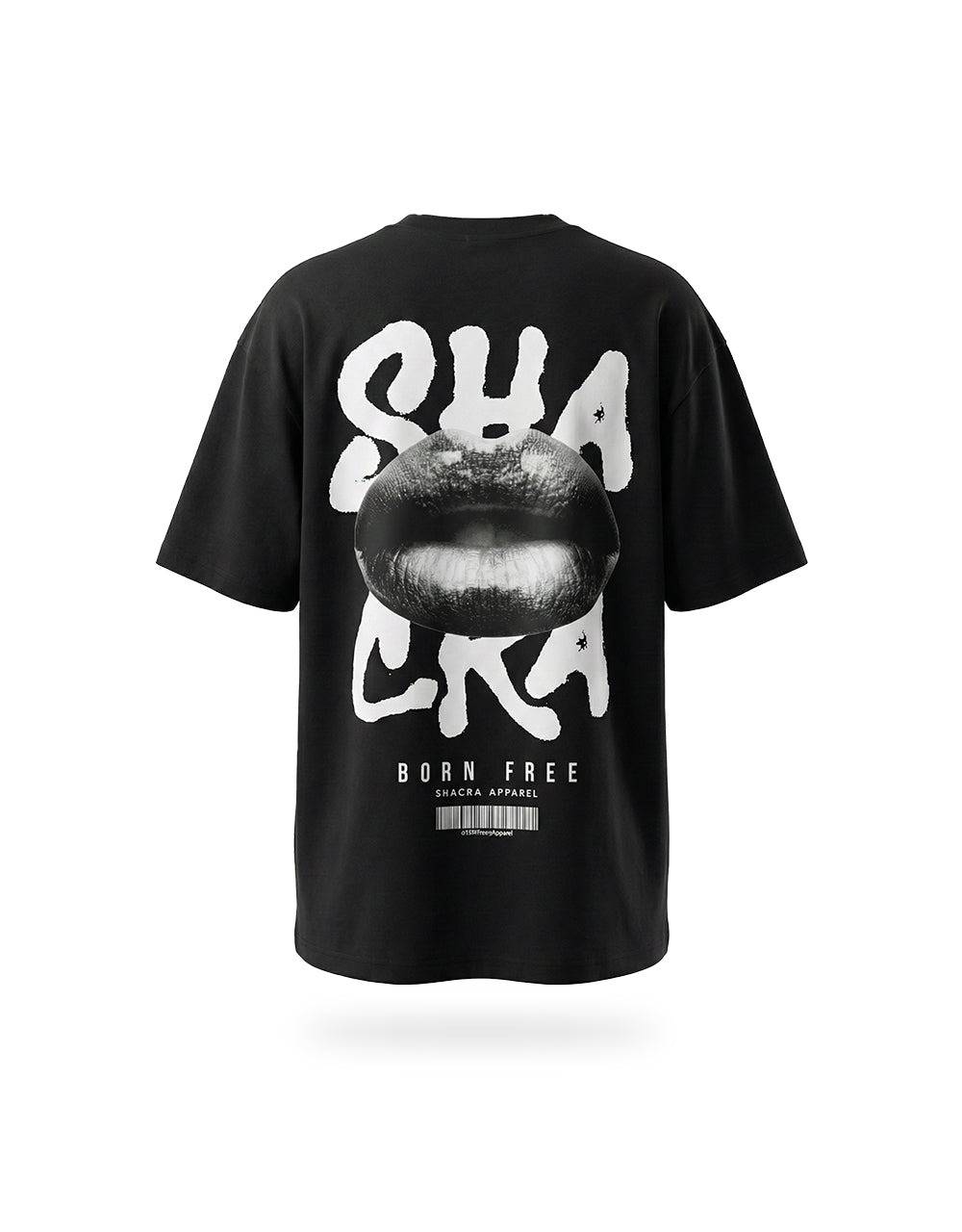 Oversized Boca Plateada Negro
