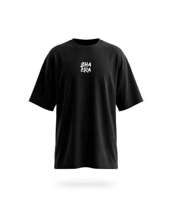 Oversized Boca Plateada Negro