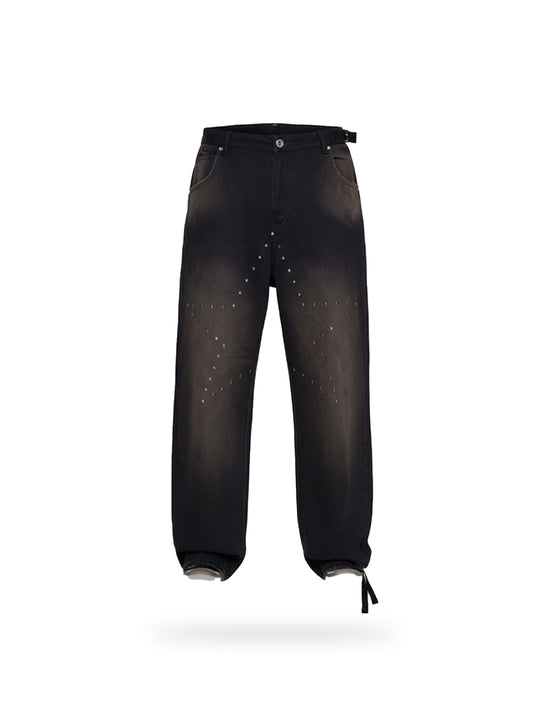 Baggy Courage Negro Desgastes/Estrella UNISEX